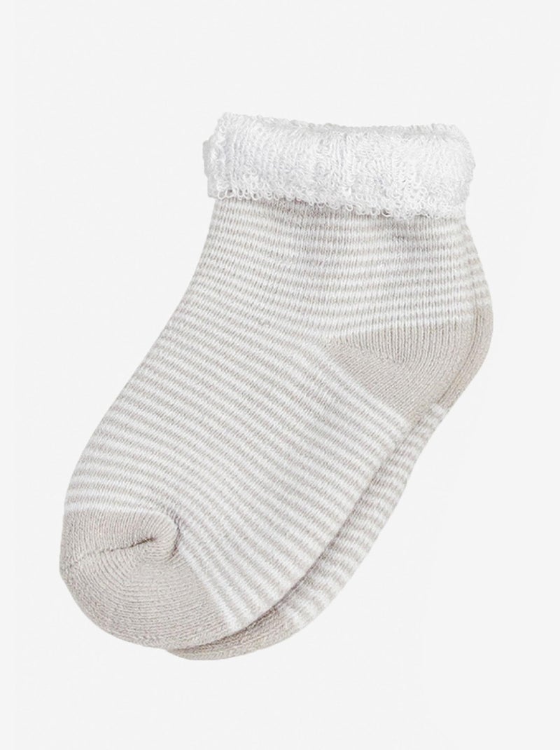 Set van 3 paar babysokjes Beige - Kiabi