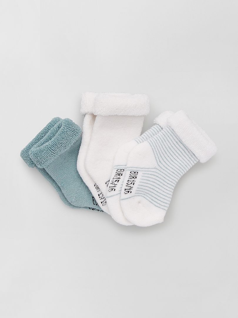 Set van 3 paar babysokken GRIJS - Kiabi
