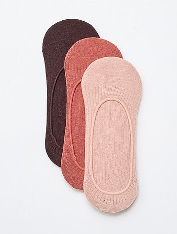 Set van 3 paar effen sneaker sokken