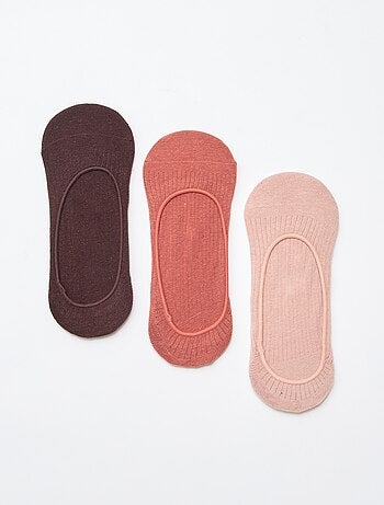 Set van 3 paar effen sneaker sokken