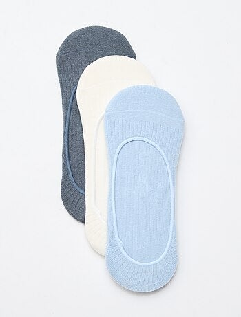 Set van 3 paar effen sneaker sokken