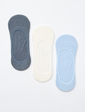 Set van 3 paar effen sneaker sokken