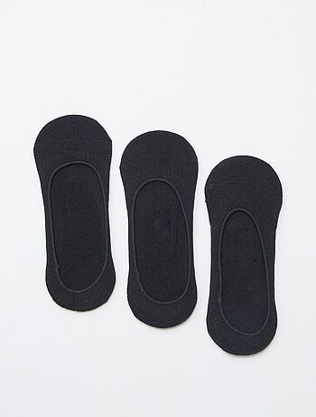 Set van 3 paar effen sneaker sokken
