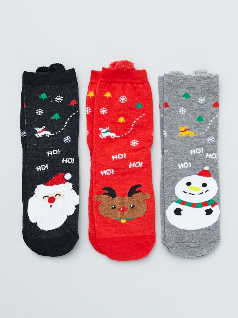 Set van 3 paar kerstsokken BIEGE - Kiabi