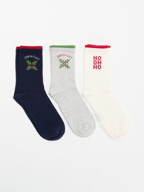 Set van 3 paar kerstsokken - Kiabi
