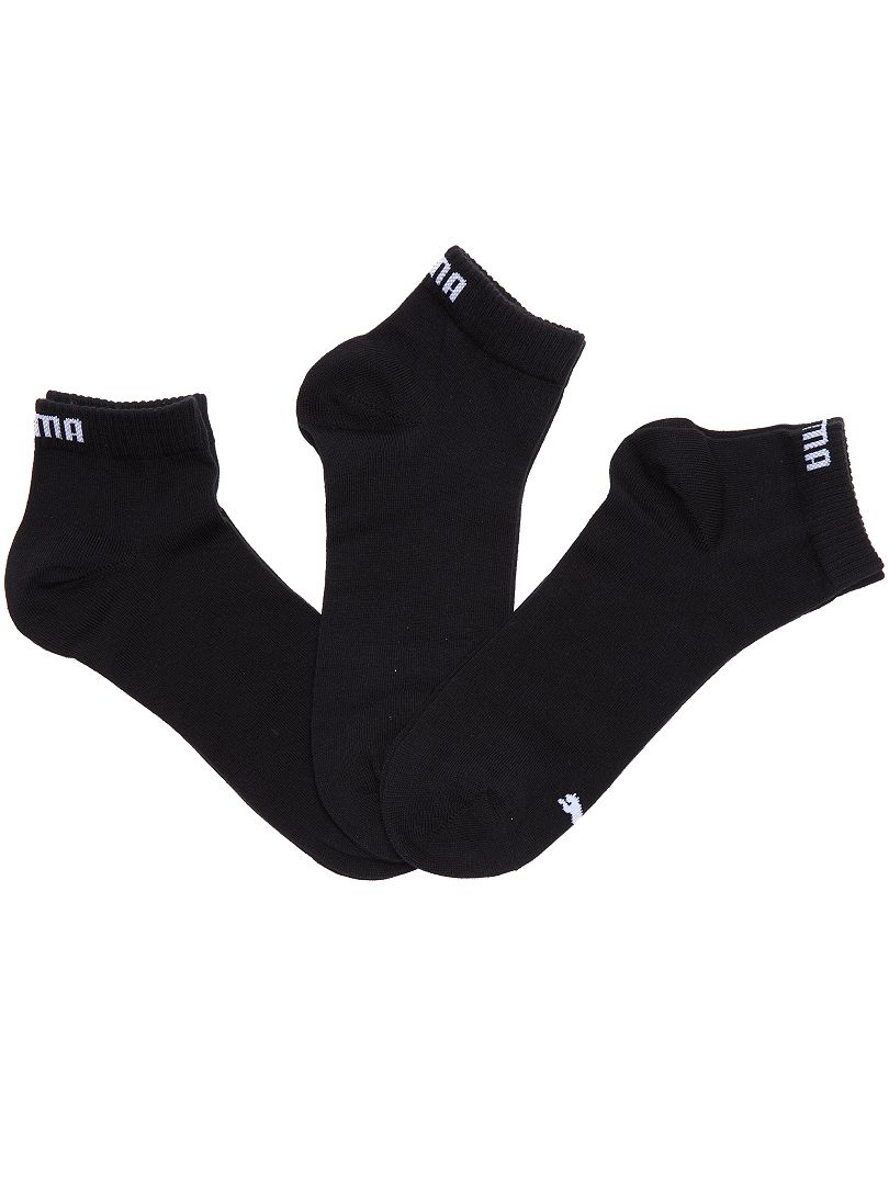 Set van 3 paar korte 'Puma' sokken zwart - Kiabi