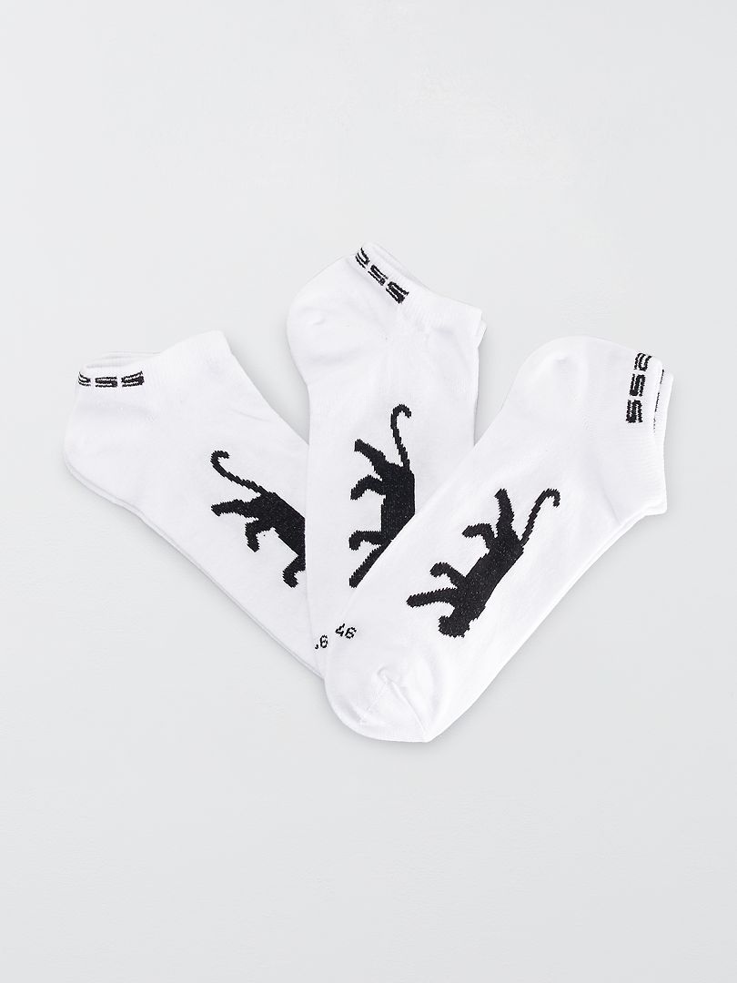 Set van 3 paar korte sokken 'Airness' wit - Kiabi