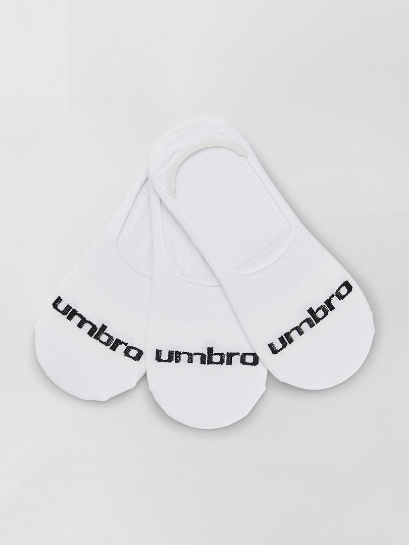 Set van 3 paar onzichtbare sokken 'Umbro' WIT - Kiabi