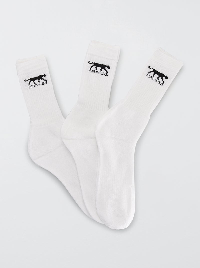 Set van 3 paar sokken 'Airness' wit - Kiabi