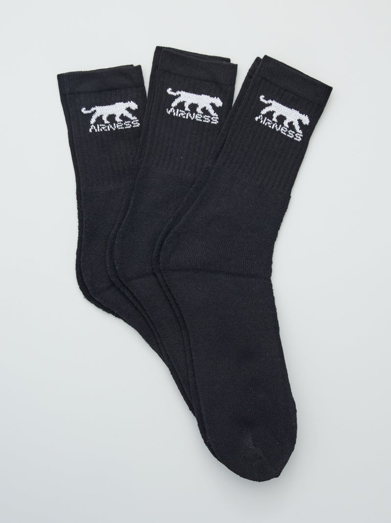 Set van 3 paar sokken 'Airness' zwart - Kiabi