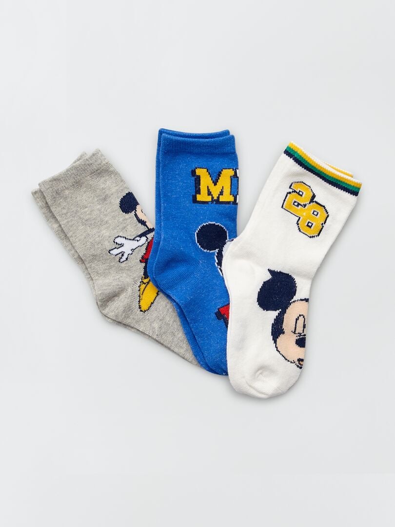 Set van 3 paar sokken 'Mickey' BLAUW - Kiabi