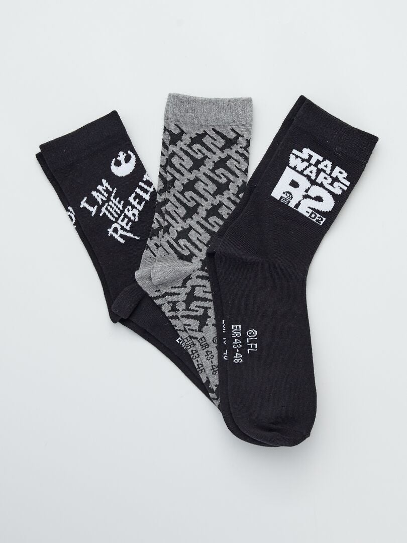 Senator nieuwigheid Tether Set van 3 paar sokken 'Star Wars' - WIT - Kiabi - 8.00€
