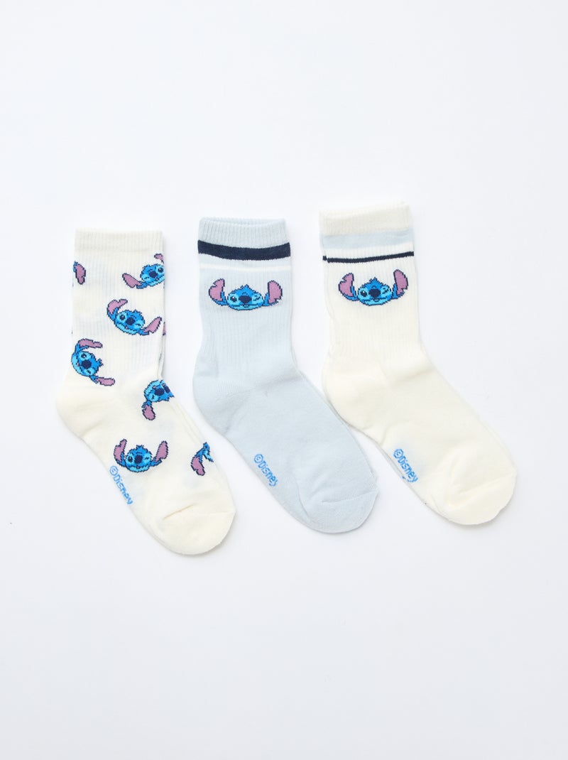 Set van 3 paar sokken 'Stitch' Blauw - Kiabi