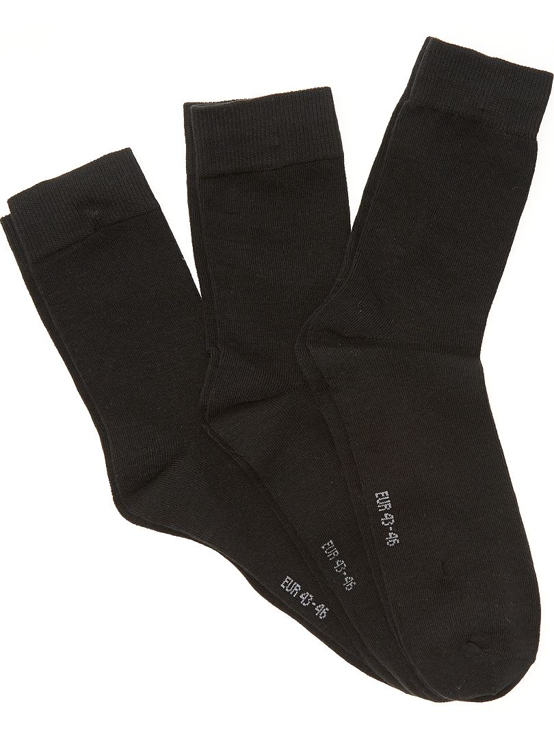 Set van 3 paar sokken zwart - Kiabi