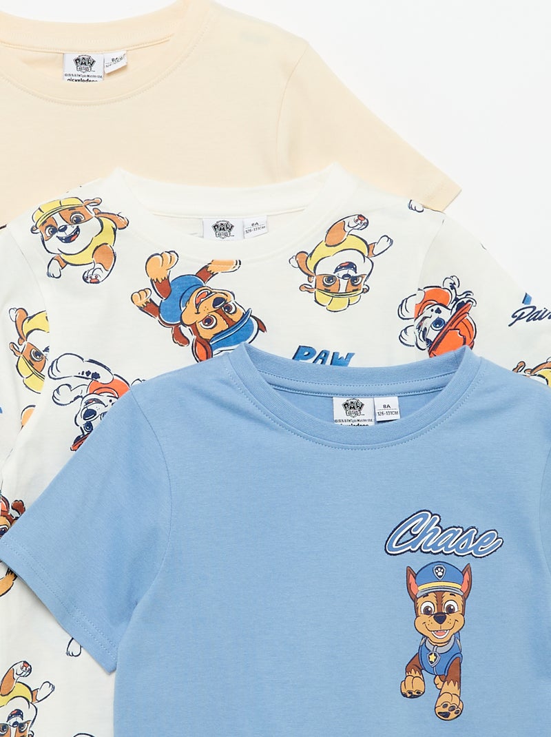 Set van 3 'Paw Patrol' T-shirts met korte mouwen Blauw - Kiabi
