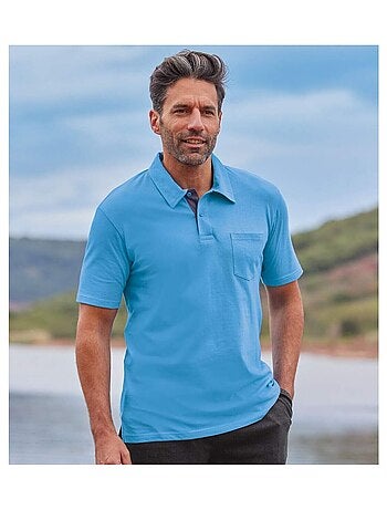 Set van 3 katoenen polo’s zonder knoopjes - ATLAS FOR MEN