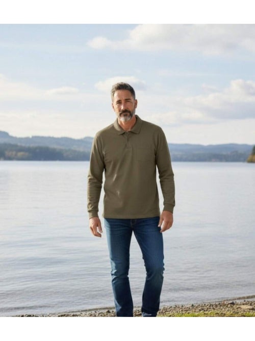 Set van 3 polo’s Outdoor met lange mouwen - ATLAS FOR MEN - Kiabi