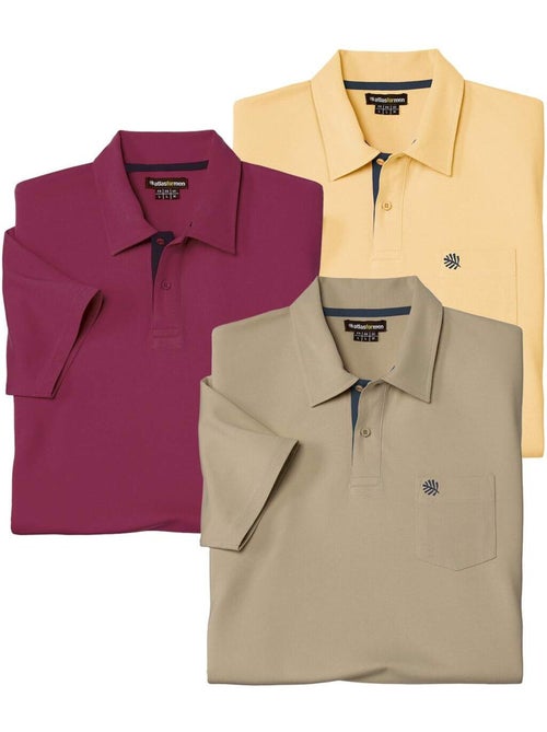 Set van 3 polo's summertime - atlas for men - Kiabi Set van 3 polo's summertime - atlas for men - Kiabi
