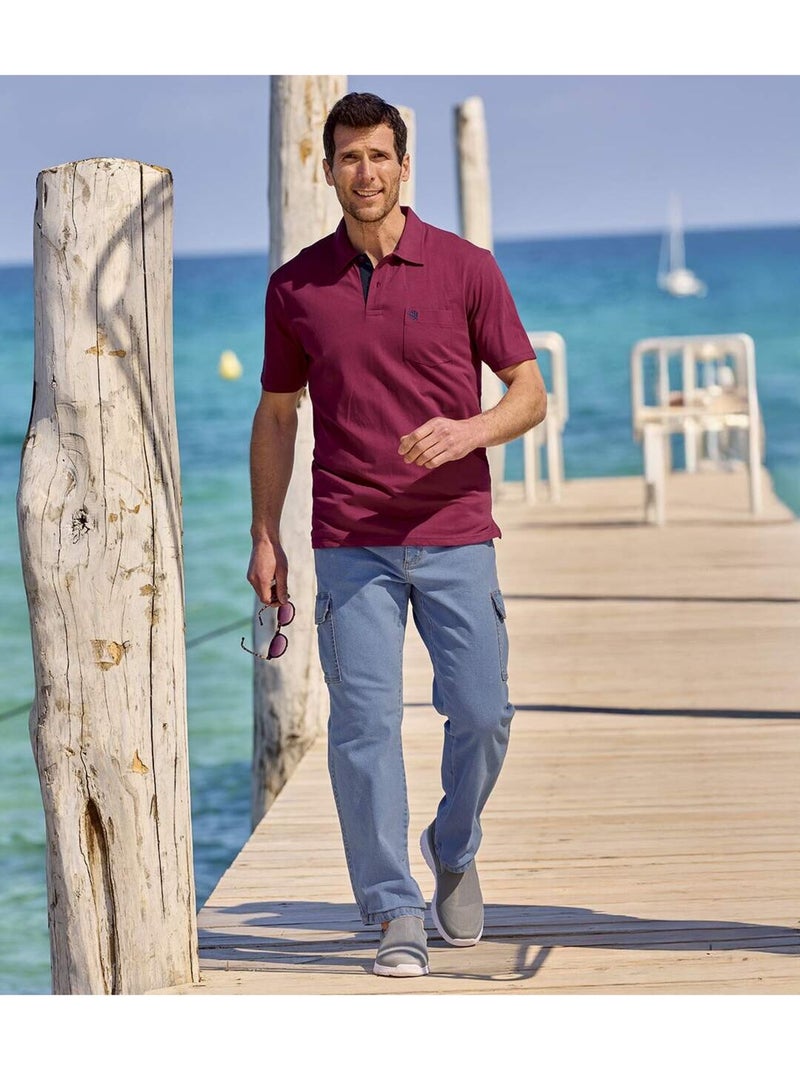 Set van 3 polo's summertime - atlas for men Geel/Marineblauw/Rood - Kiabi