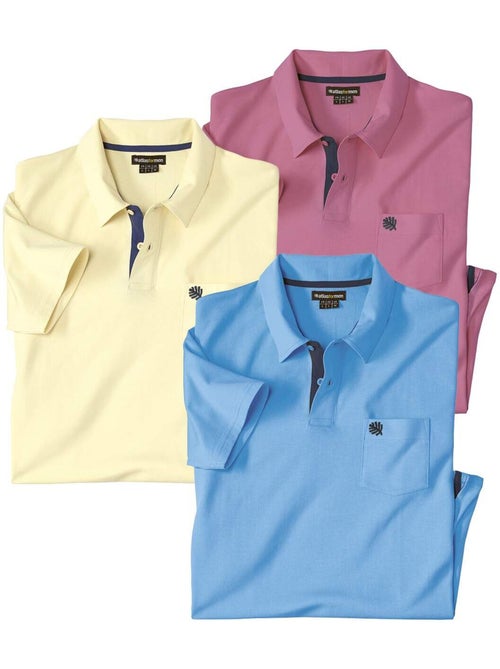 Set van 3 polo’s van katoenen jersey - atlas for men - Kiabi Set van 3 polo’s van katoenen jersey - atlas for men - Kiabi