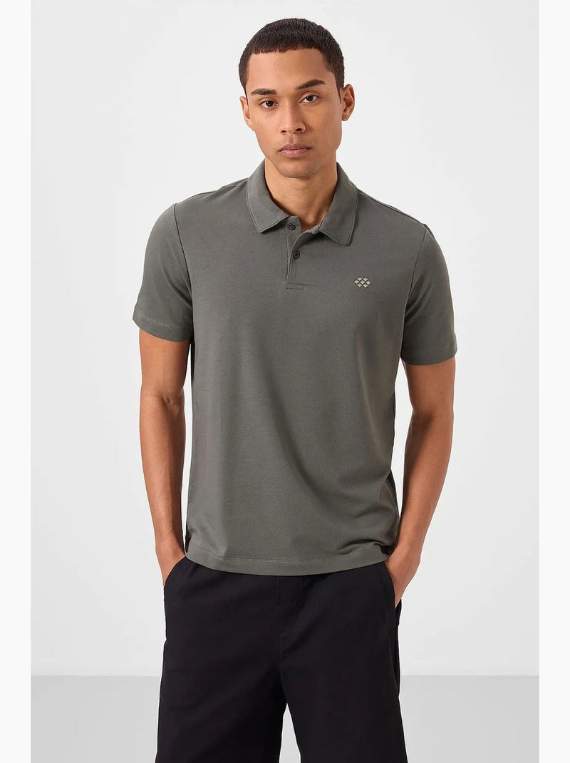 Set van 3 poloshirts katoenmix tommy Grijs Zwart - Kiabi