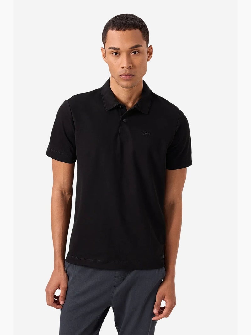 Set van 3 poloshirts katoenmix tommy Zwart - Kiabi