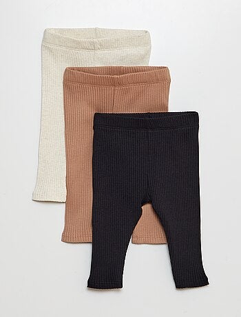 Set van 3 rib leggings