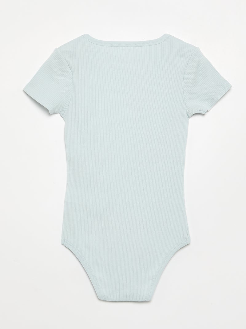 Set van 3 ribstoffen bodies - gemakkelijk aan te trekken collectie Blauw - Kiabi