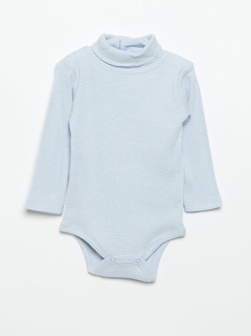 Set van 3 rompertjes met col Blauw - Kiabi