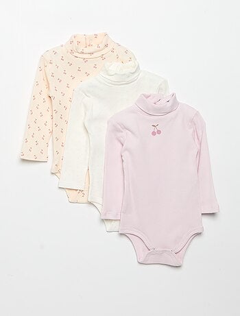 Set van 3 rompertjes met col