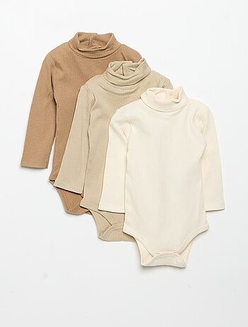 Set van 3 rompertjes met col