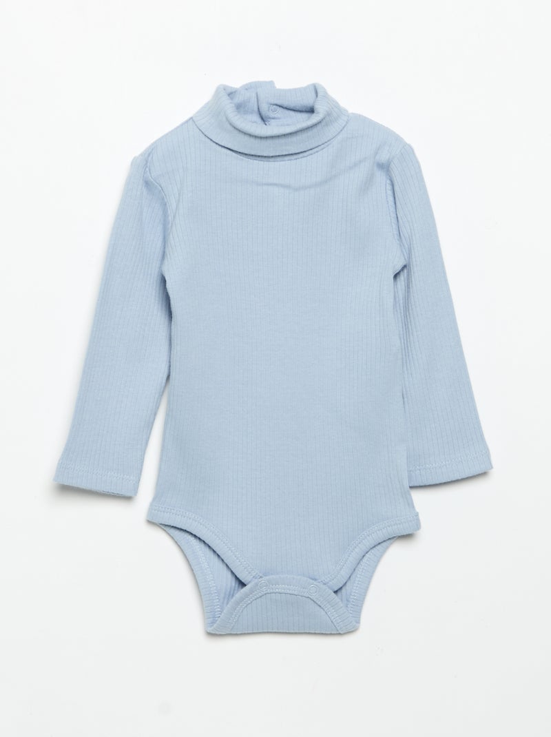 Set van 3 rompertjes met coltrui Blauw - Kiabi