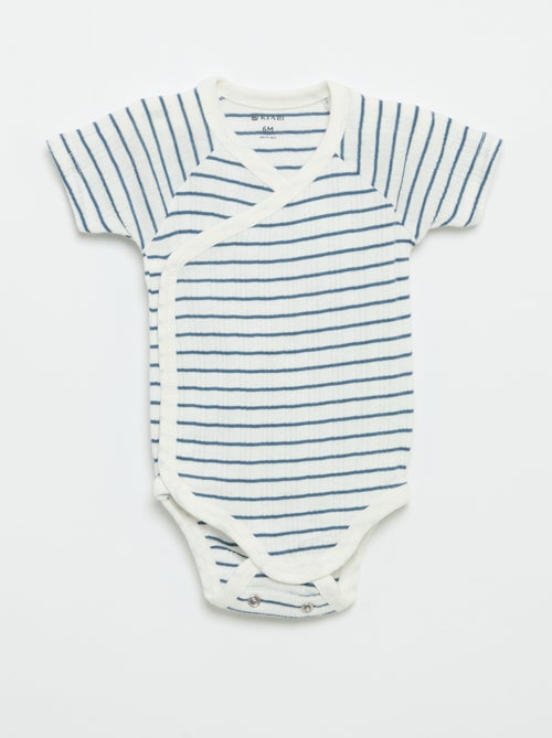 Set van 3 rompertjes met ribbeltextuur - Kiabi Set van 3 rompertjes met ribbeltextuur - Kiabi