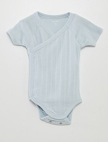 Set van 3 rompertjes met ribbeltextuur