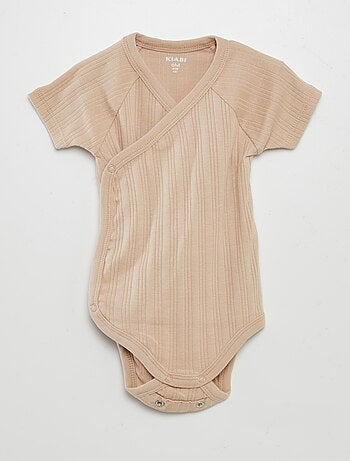 Set van 3 rompertjes met ribbeltextuur