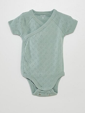 Set van 3 rompertjes met ribbeltextuur