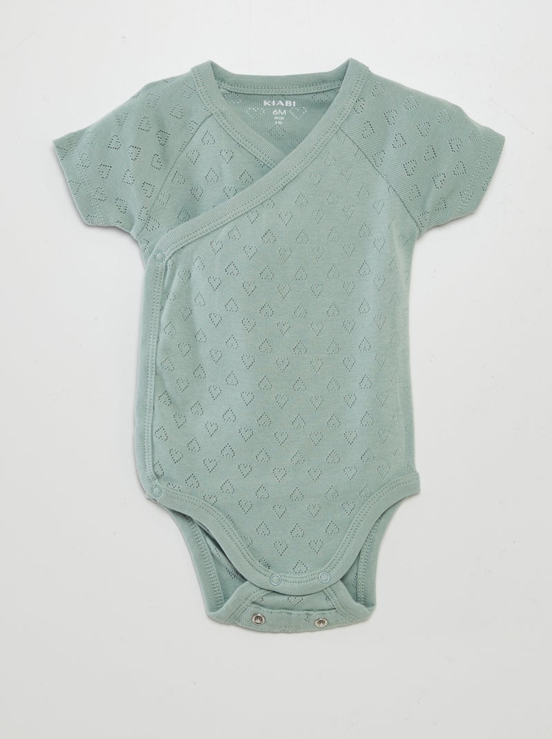 Set van 3 rompertjes met ribbeltextuur ROSE - Kiabi