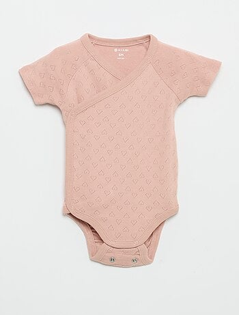 Set van 3 rompertjes met ribbeltextuur