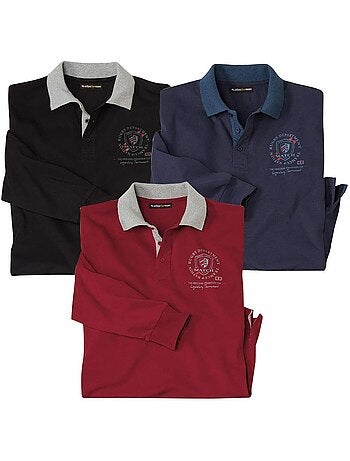 Set van 3 rugbypoloshirts North Club - ATLAS FOR MEN