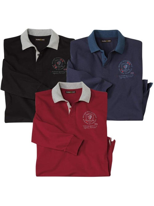 Set van 3 rugbypoloshirts North Club - ATLAS FOR MEN - Kiabi