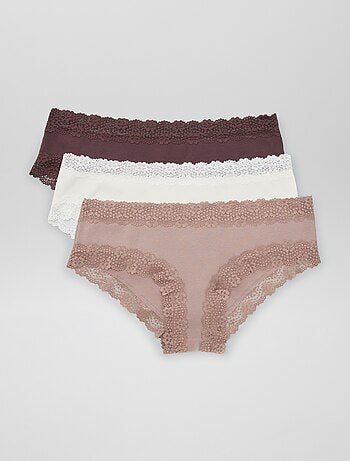 Set van 3 shortjes ribtricot