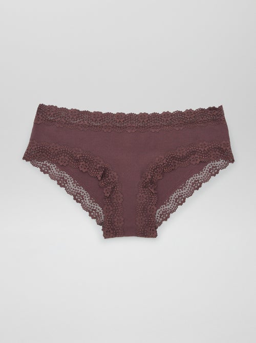 Set van 3 shortjes in fijne ribstof - Kiabi