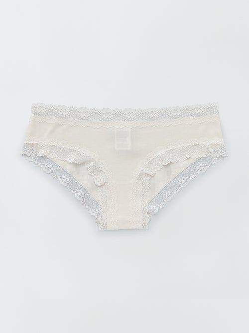 Set van 3 shortjes in fijne ribstof - Kiabi