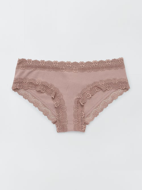 Set van 3 shortjes in fijne ribstof - Kiabi