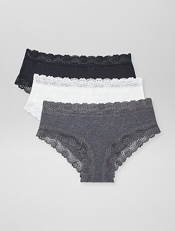 Set van 3 shortjes ribtricot