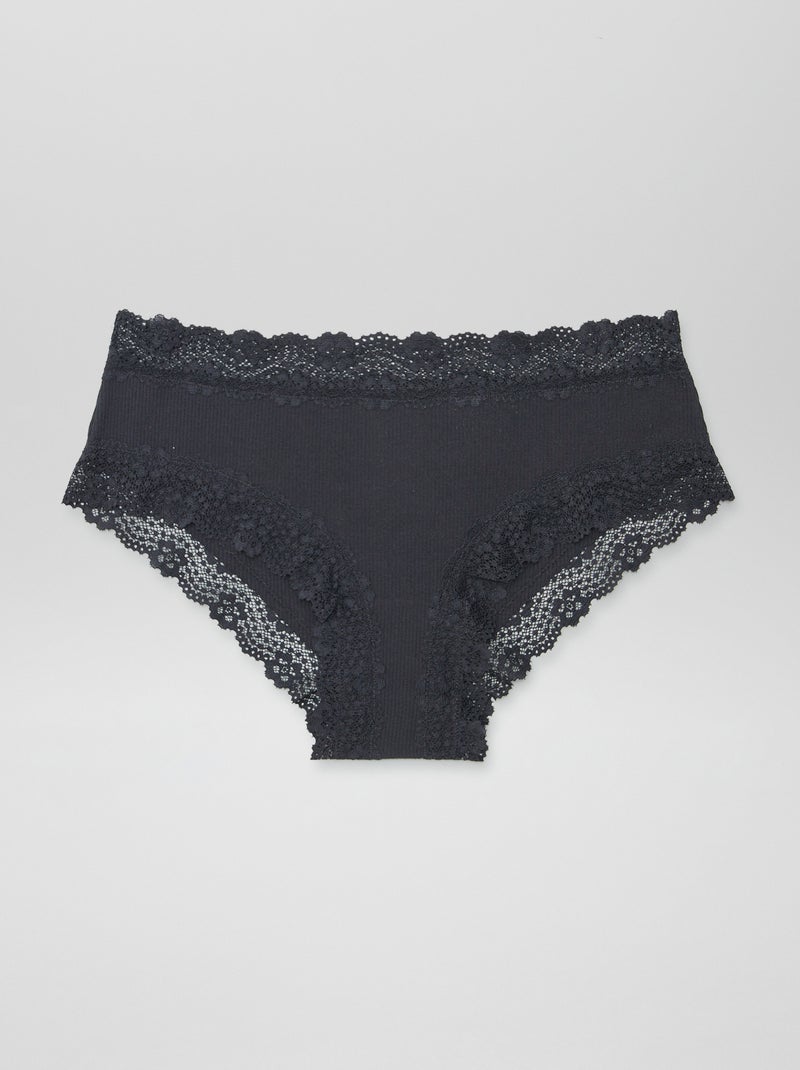 Set van 3 shortjes in fijne ribstof GRIJS - Kiabi