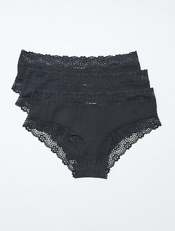 Set van 3 shortjes ribtricot
