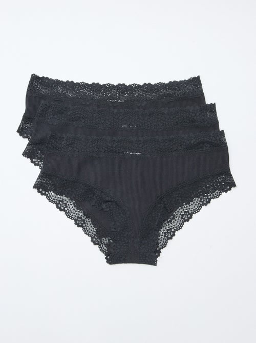 Set van 3 shortjes ribtricot - Kiabi