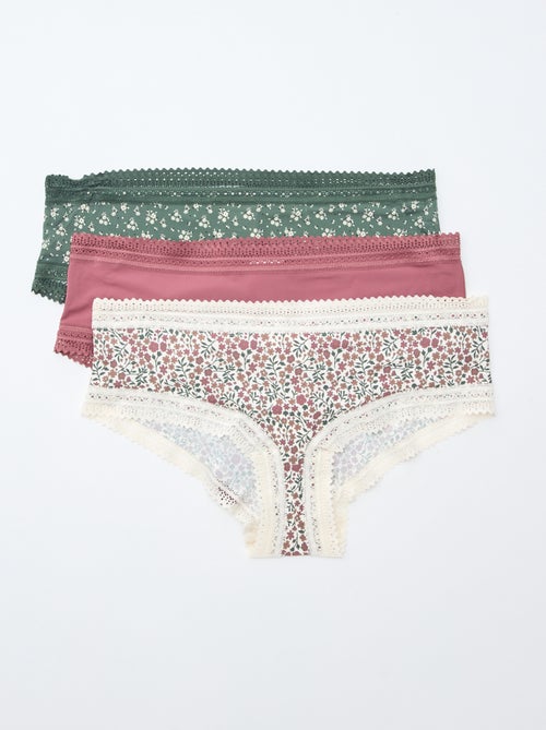 Set van 3 shorty's van microvezel met print - Kiabi