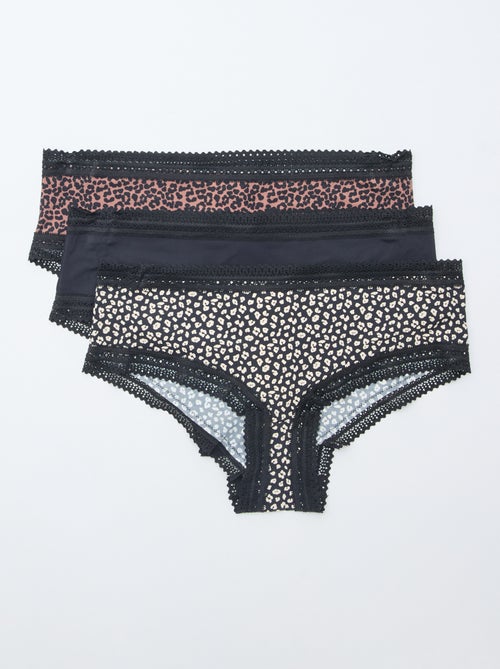 Set van 3 shorty's van microvezel met print - Kiabi